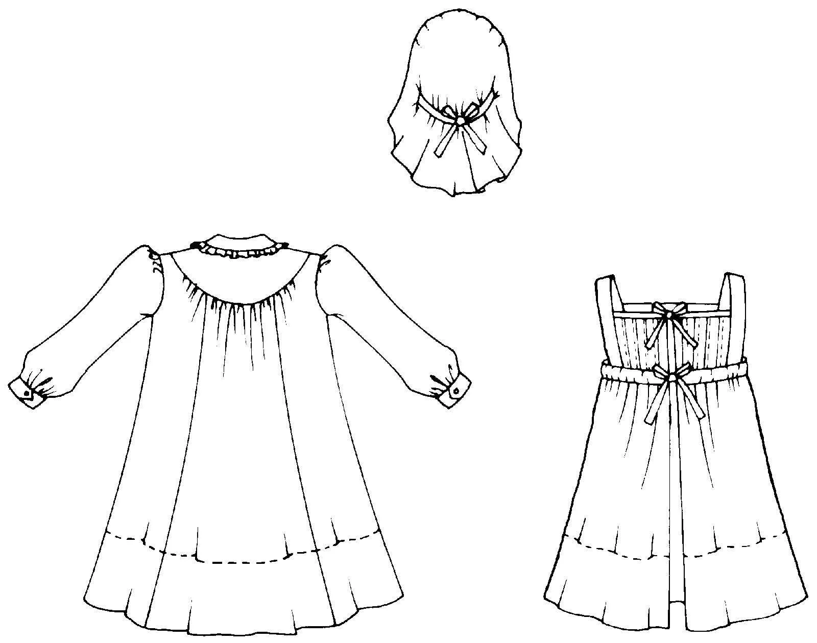 213 Child's Prairie Dress & Pinafore / Printed Pattern - Image 12