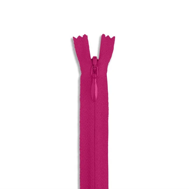 22" #2 Invisible Nylon Zipper / Bright Begonia (312)