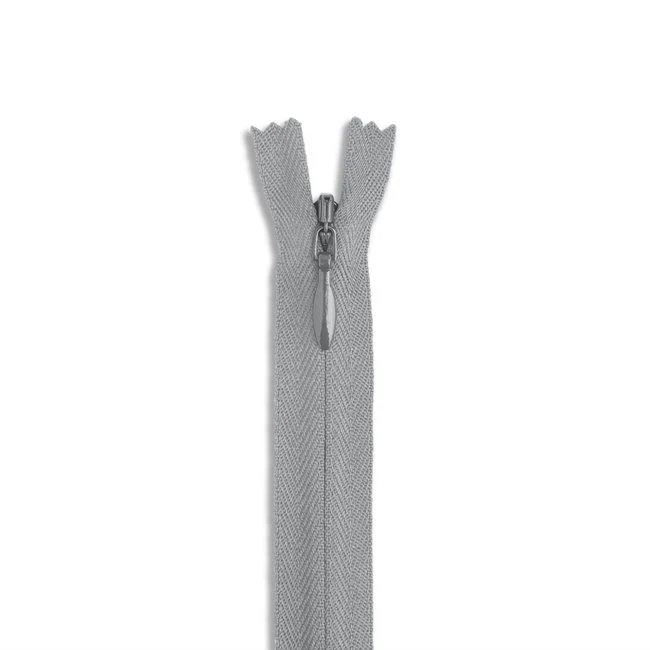 22" #2 Invisible Nylon Zipper / Medium Grey (577)