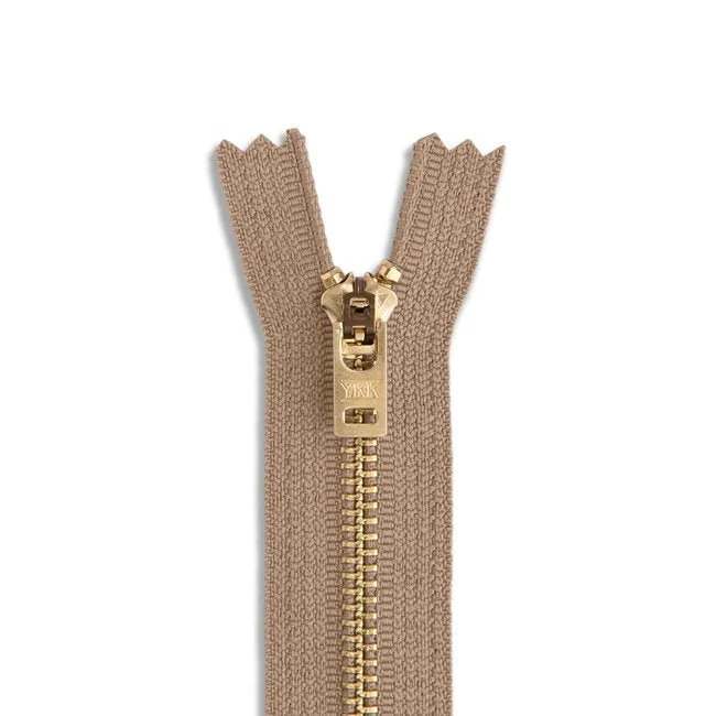 #5 9" Brass Jean Zipper / Camel (007)