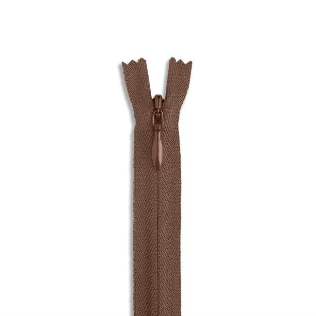 7" #2 Invisible Nylon Zipper / Chocolate (568)