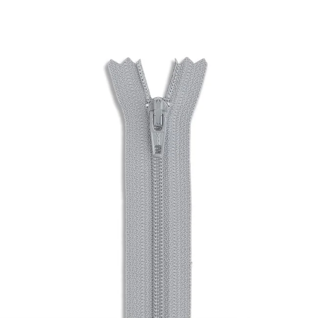 7" #3 Nylon Coil Non-Separating Zipper / Light Grey (576)