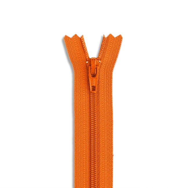 7" #3 Nylon Coil Non-Separating Zipper / Orange (849)