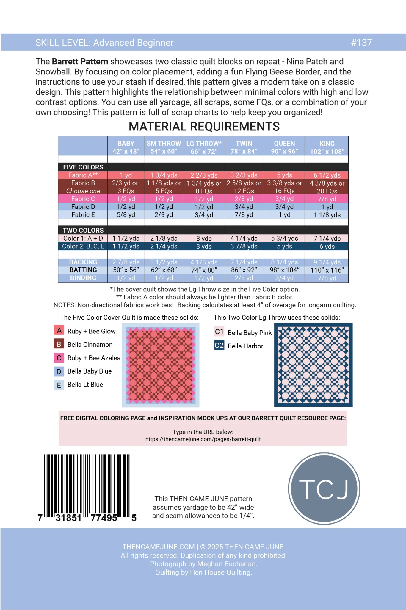 Barrett / Printed Quilt Pattern - Image 3