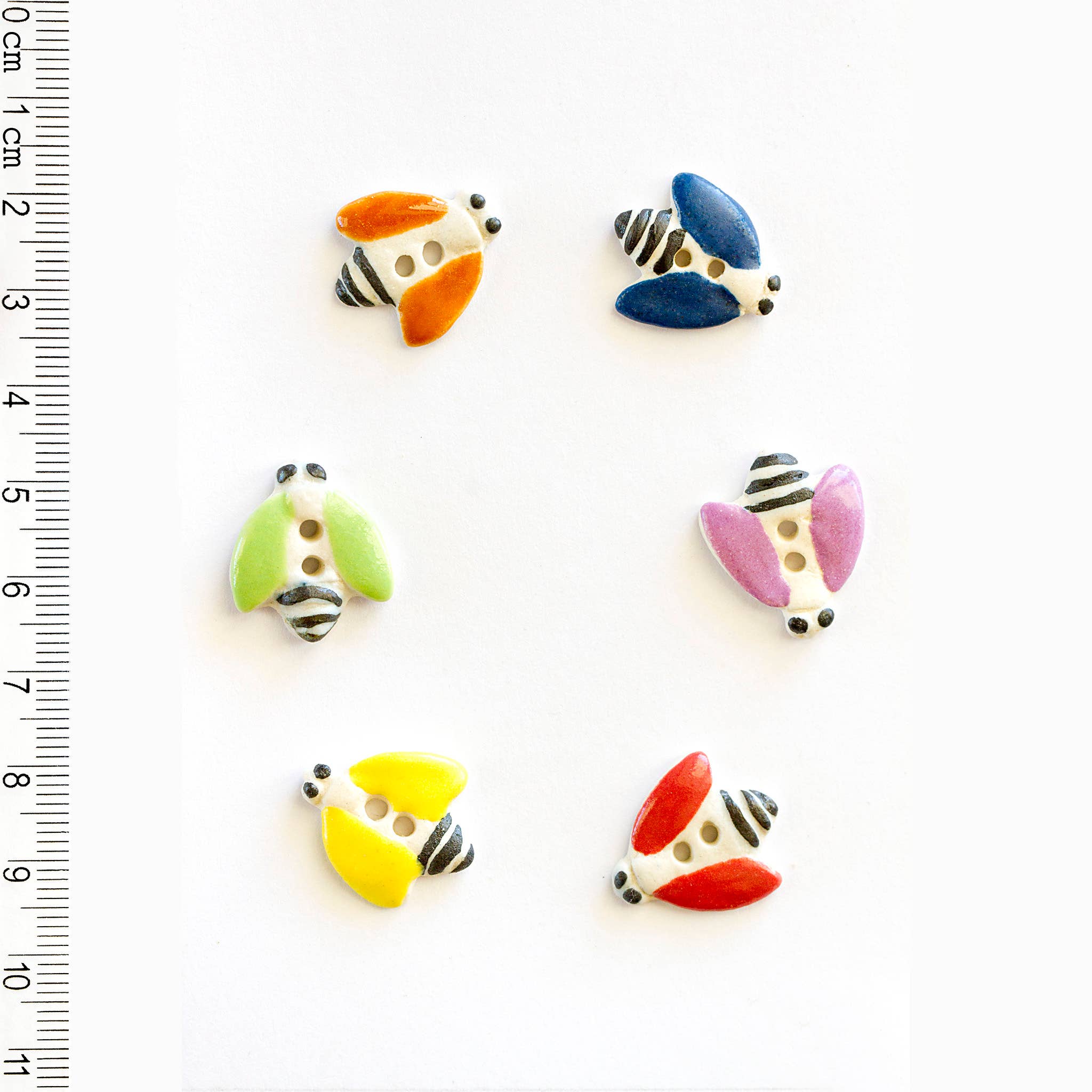Bee Buttons, Set of 6