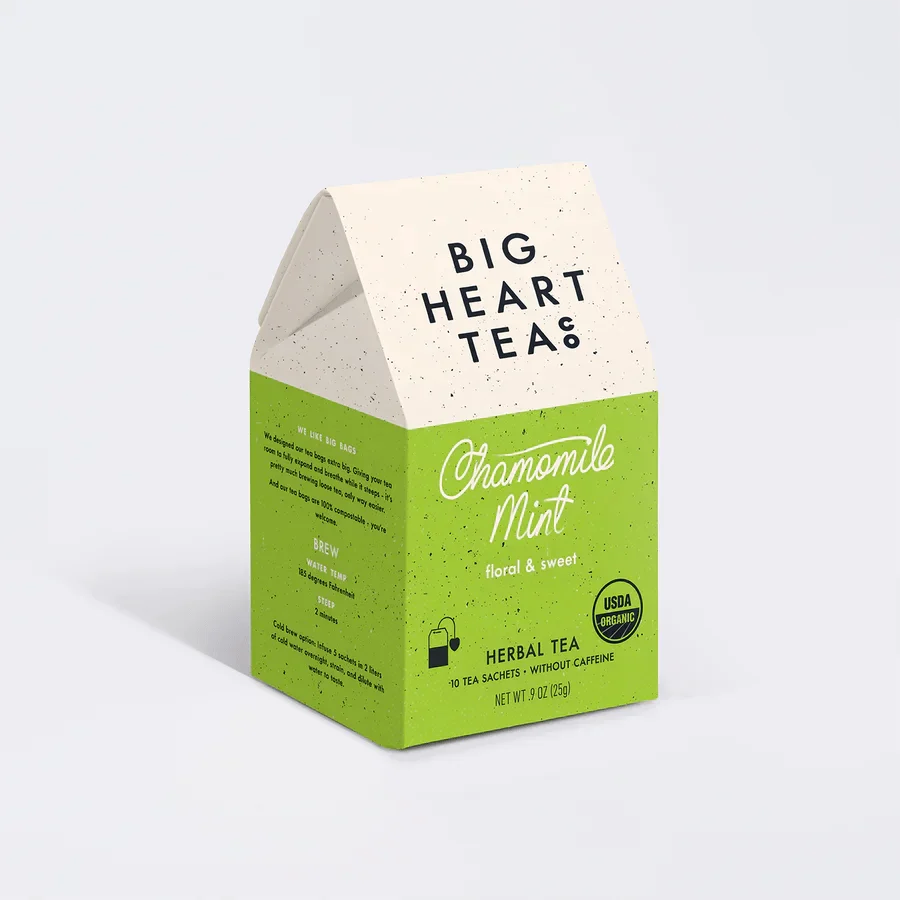 Big Heart Tea Bags / Chamomile Mint Herbal Tea