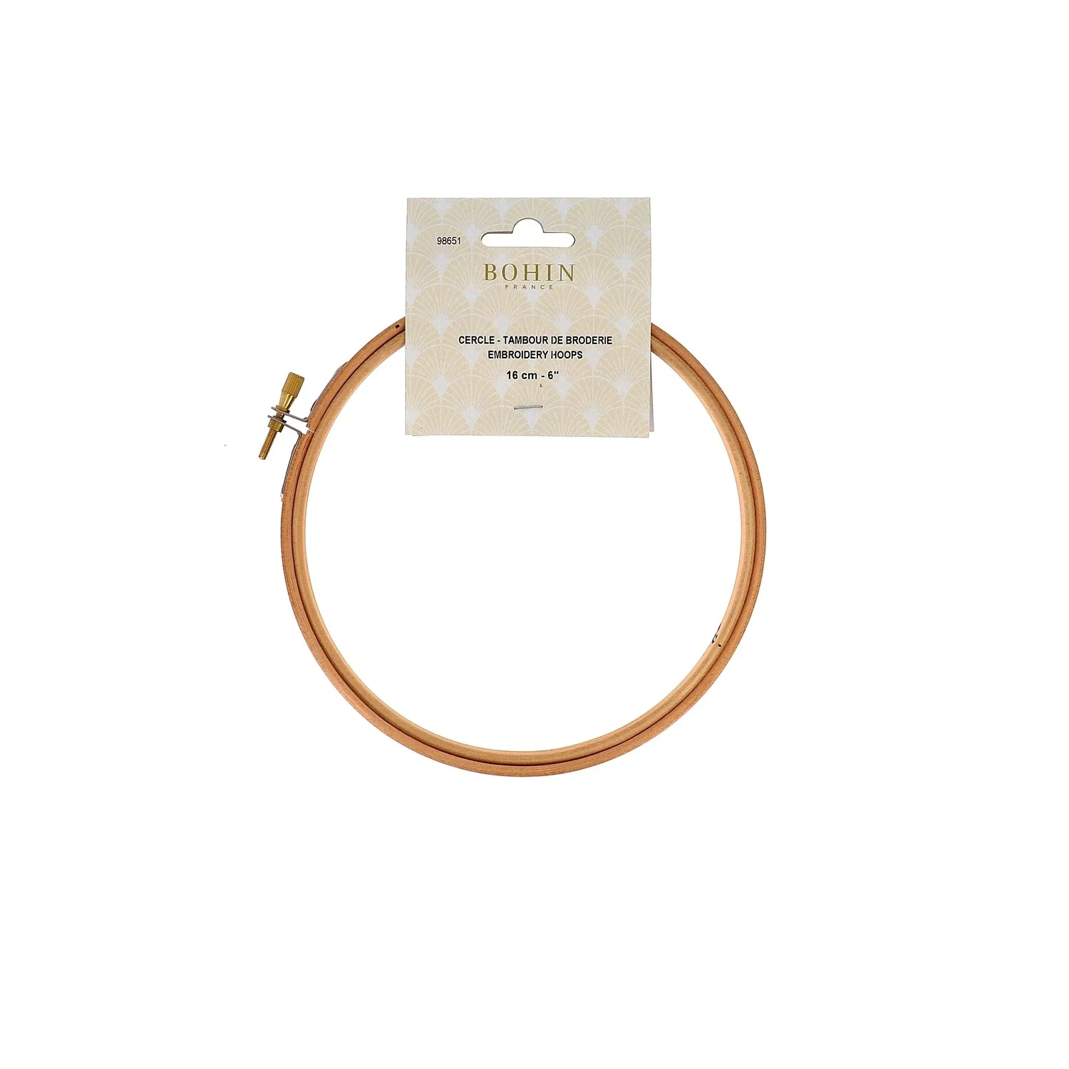 Bohin 6 inch Wooden Embroidery Hoop