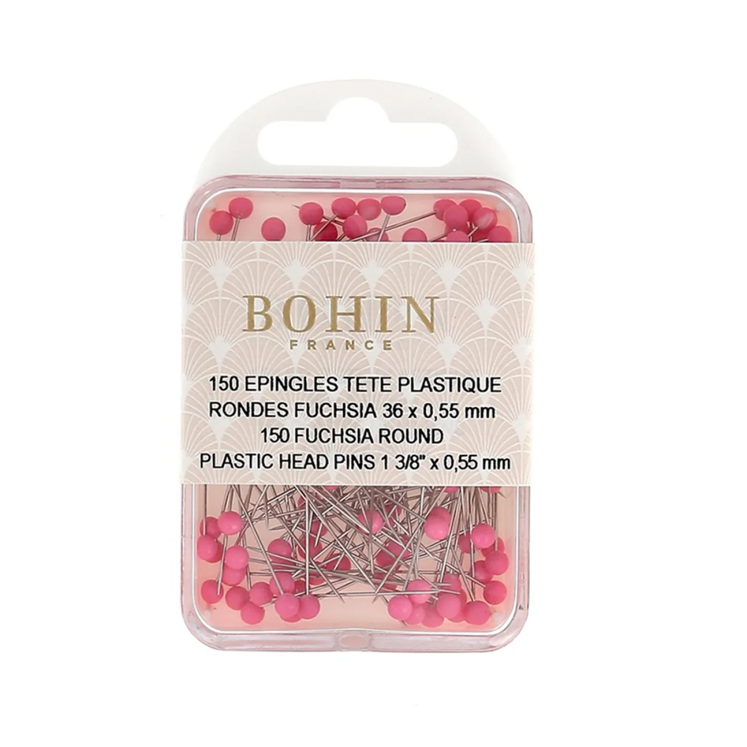 Bohin Plastic Head Pins / Fuchsia
