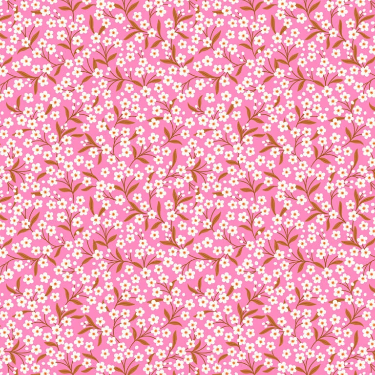 Boho Blooms / Flower Sprigs / Bright Pink
