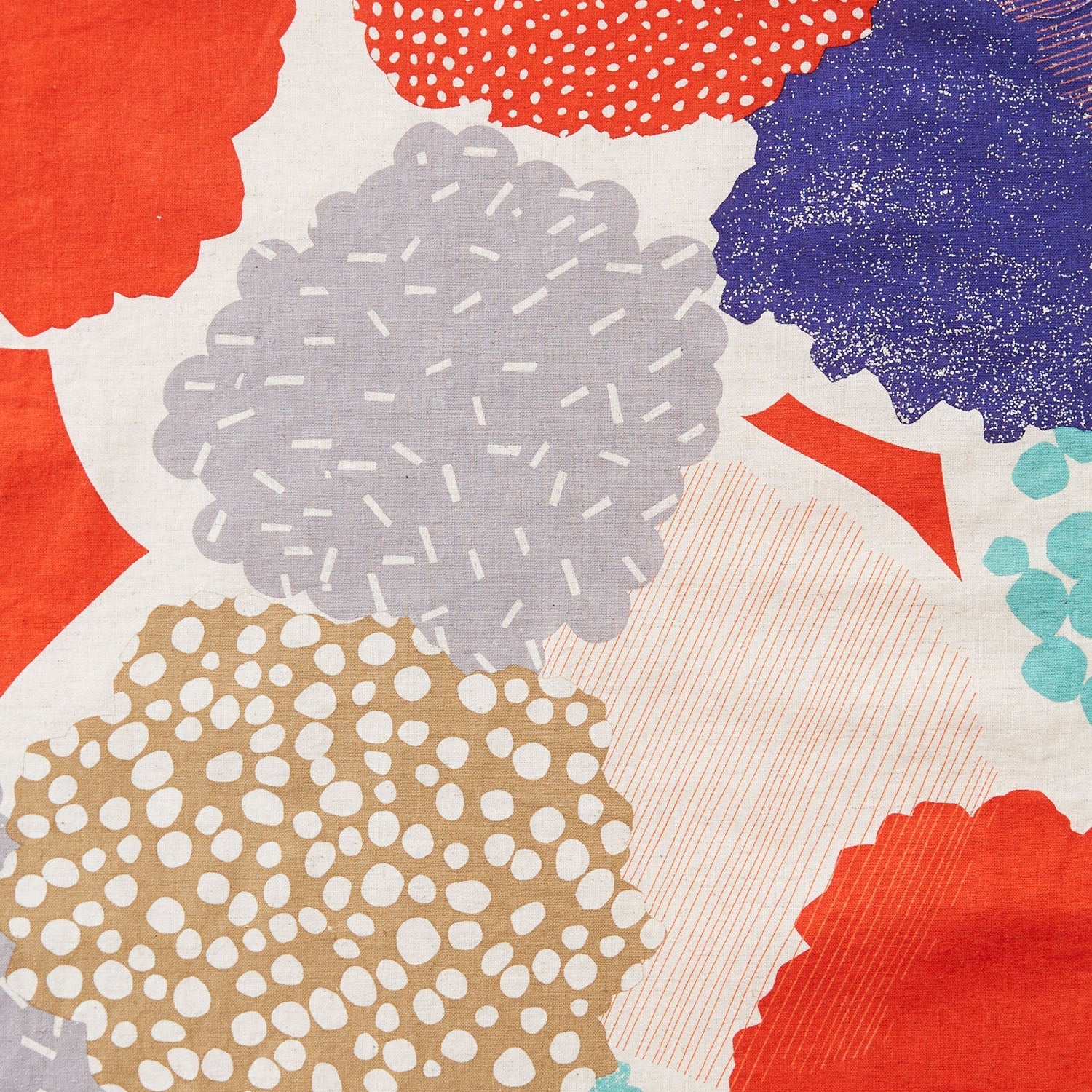 Bright Cotton/Linen Sheeting / Red