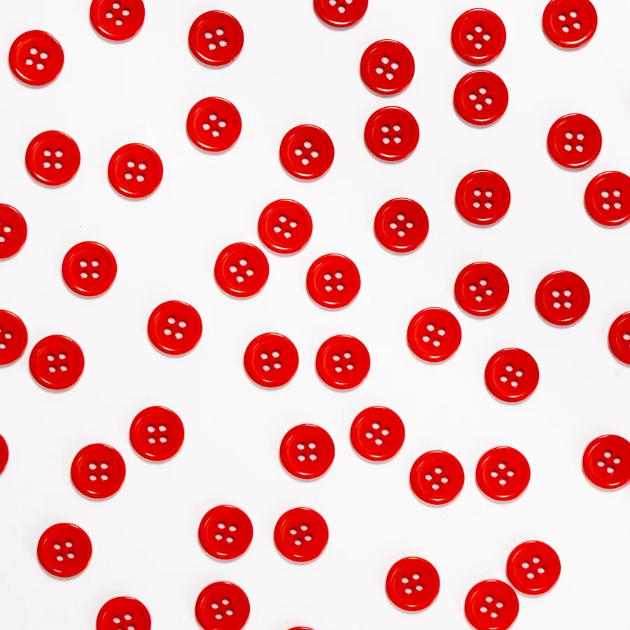 Classic Red Buttons 1/2"