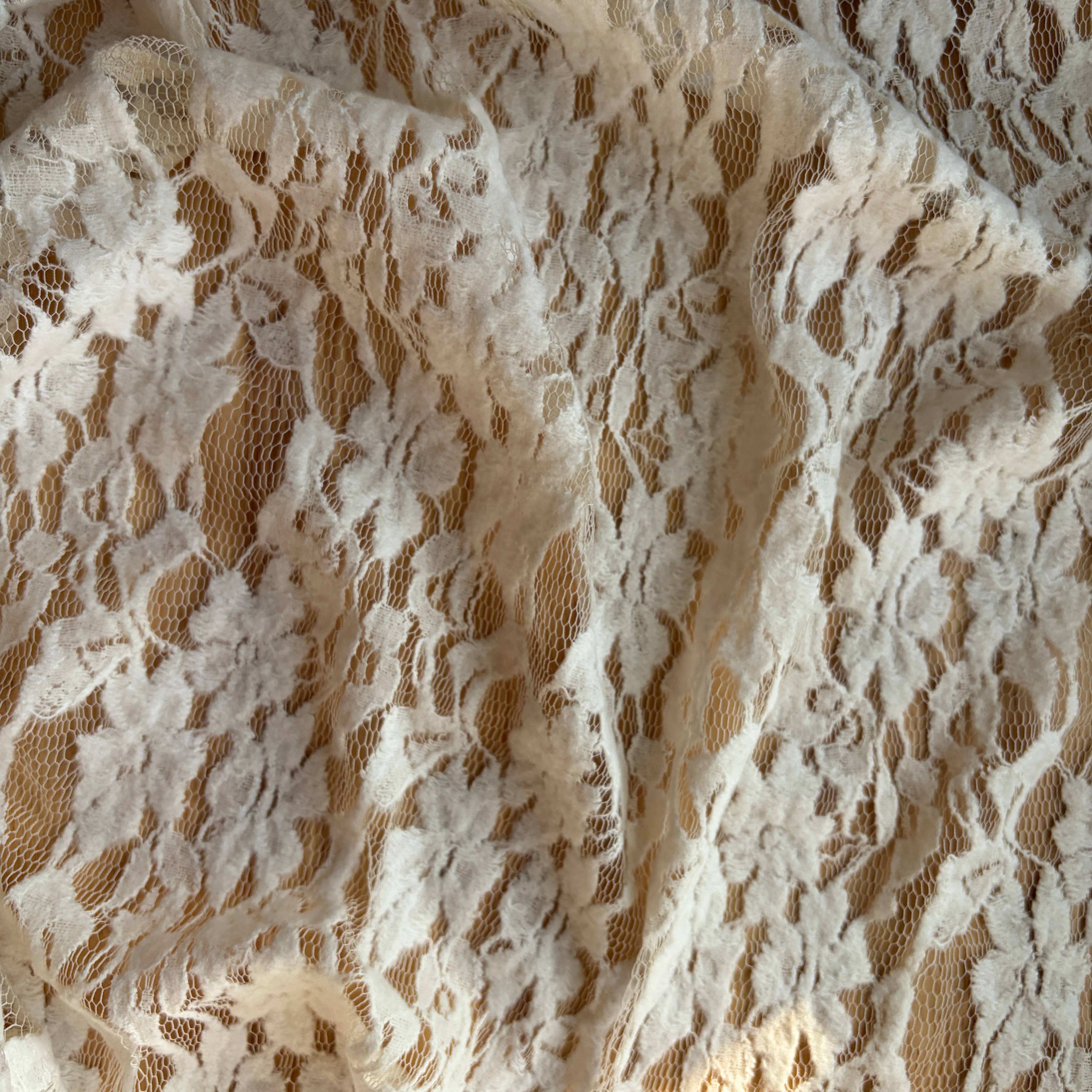 Cream Floral Lace