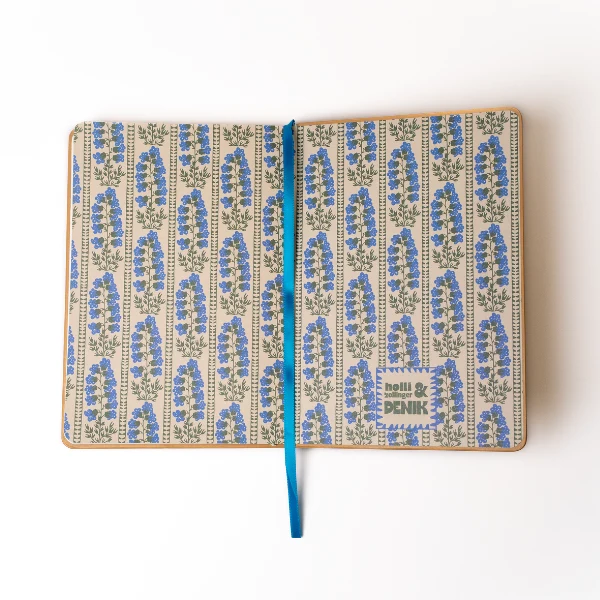 Delphinium Flower Hardbound Embroidered Notebook - Image 2