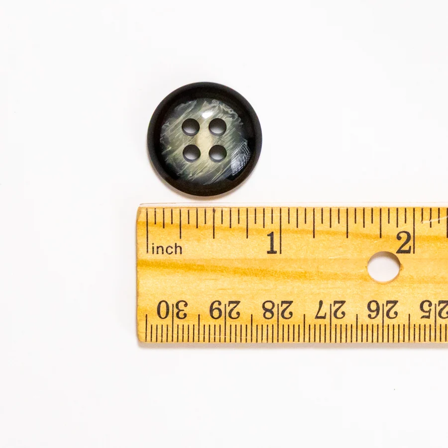 Domed Black Buttons 7/8" - Image 2