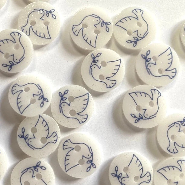 Dove of Peace Buttons 1/2"