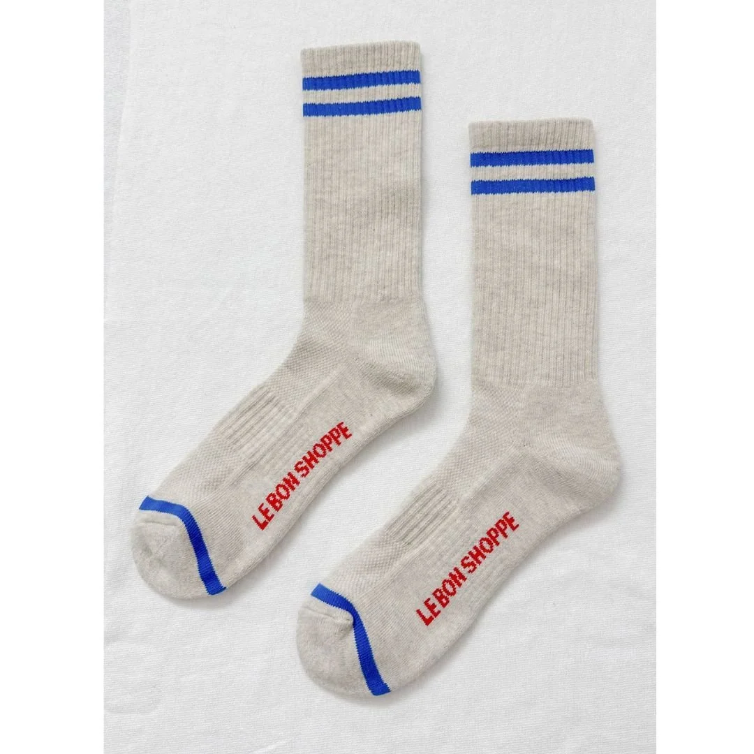 Extended Boyfriend Socks / Ice