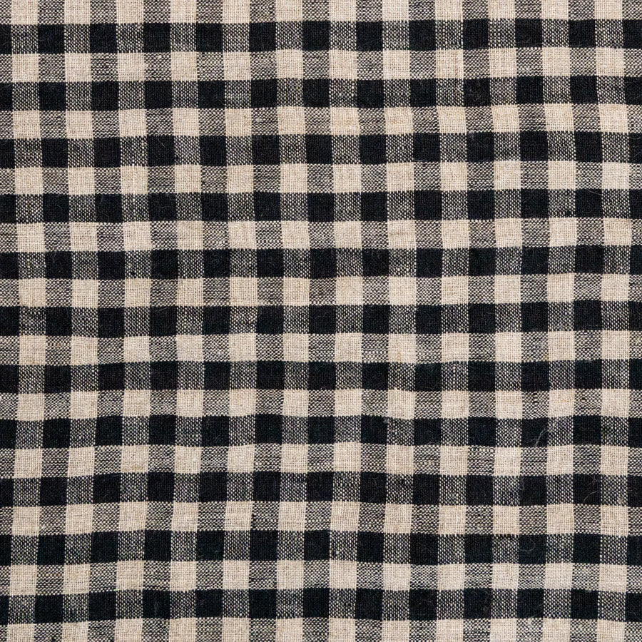 Farmhouse Check Linen / Black Licorice - Image 2