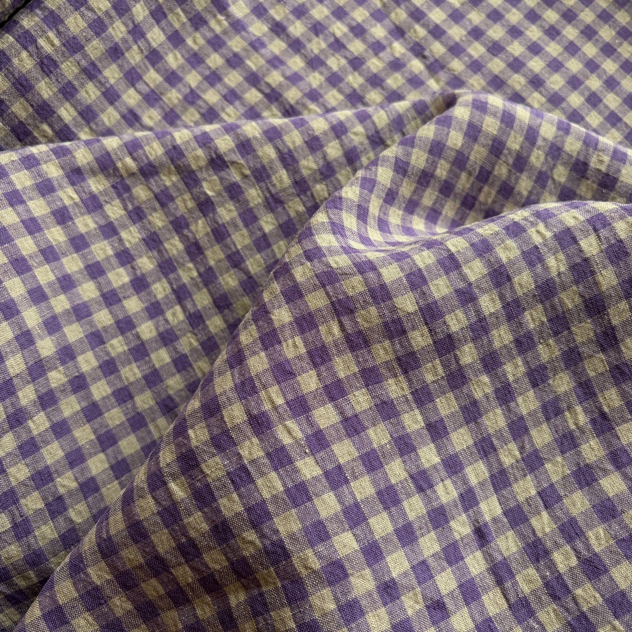 Farmhouse Check Linen / Lavender