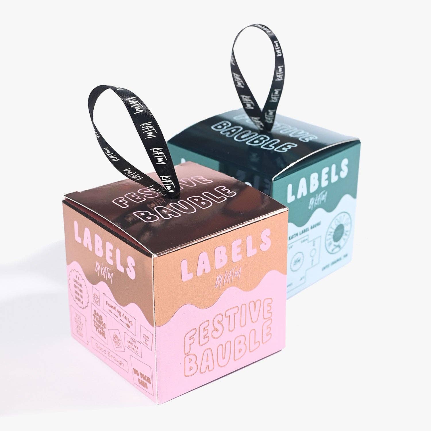 Festive Bauble Ltd Ed Labels | Pink & Gold Box by KATM - Image 9