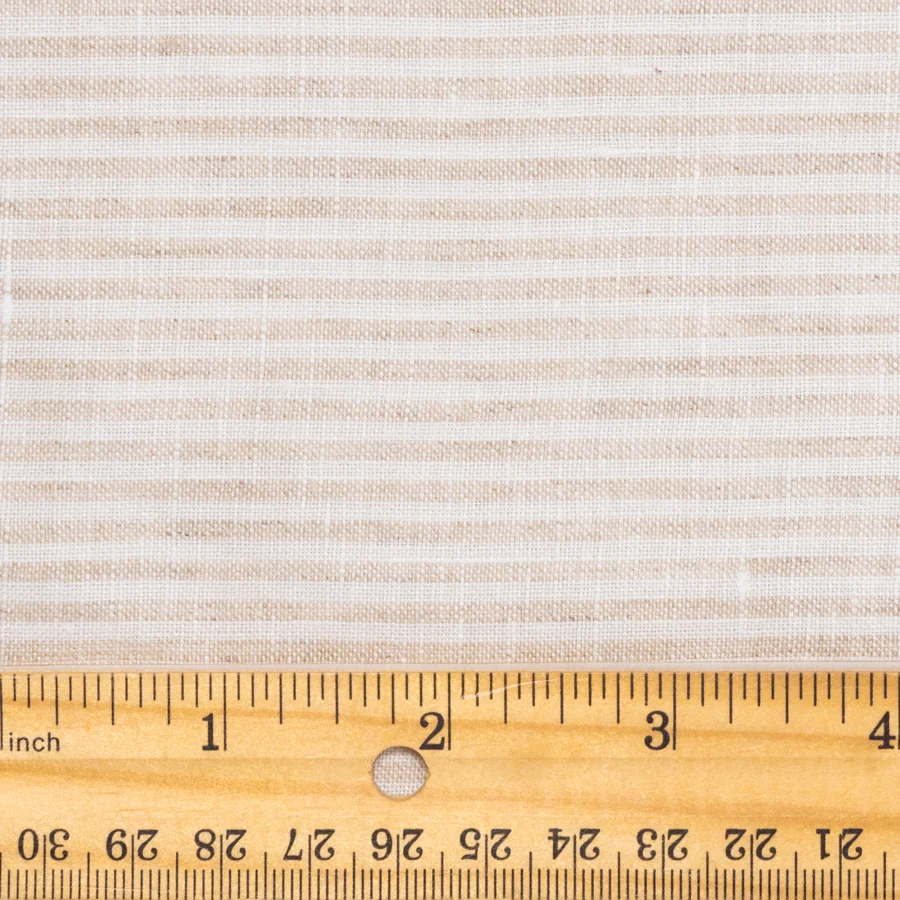 Flax Stripe Linen - Image 3