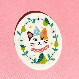 Fruity Cats Sticker / Pear