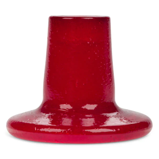 Glass Candleholder / Guardsman Red