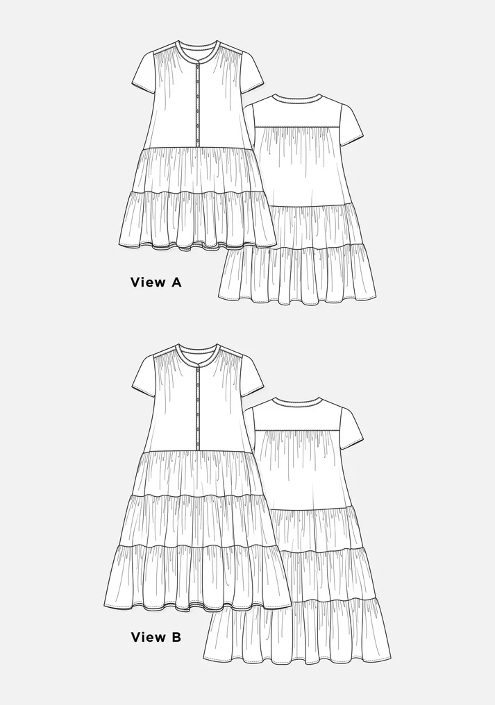 Poppy Dress / 14 -32 / Printed Pattern - Image 4