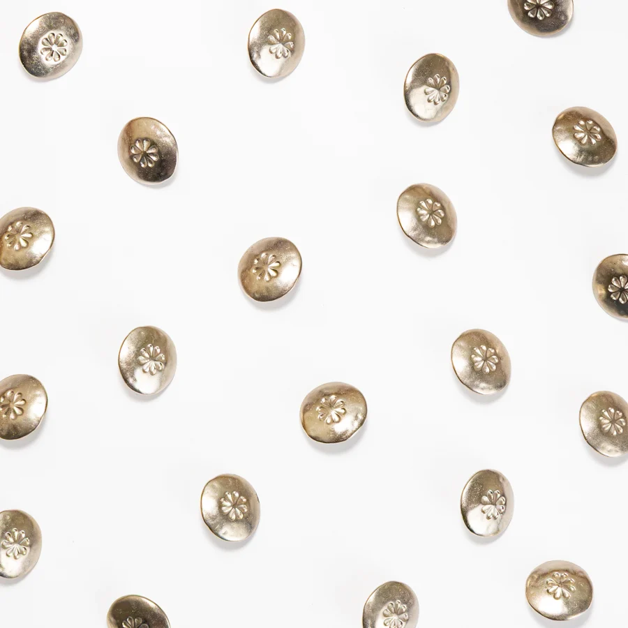 Hammered Silver Buttons 11/16"