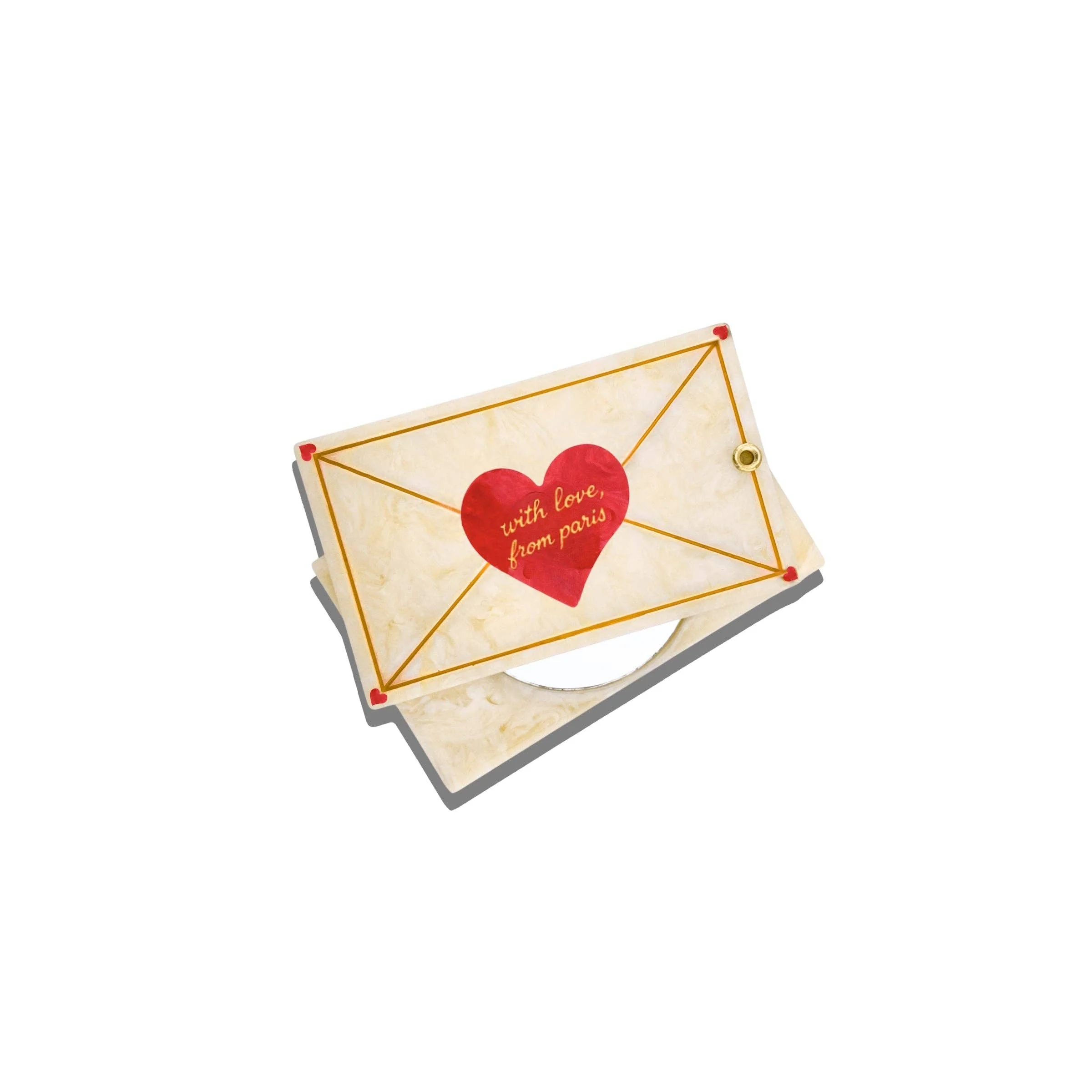 Hand-painted Love Mail Compact Mirror