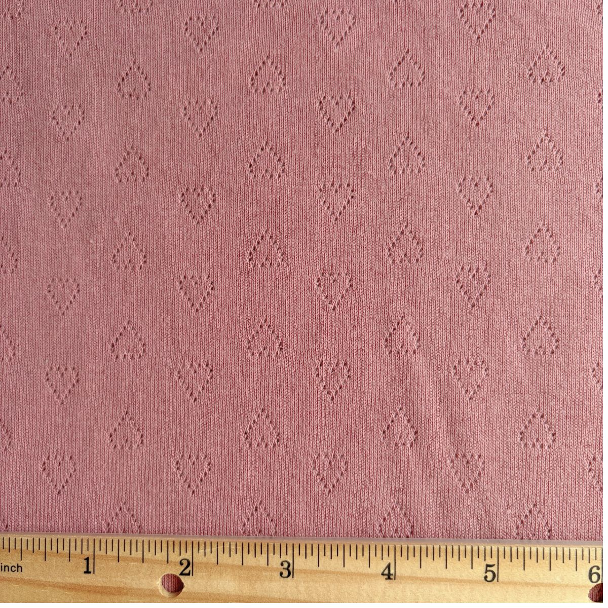 Heart Pointelle / Dusty Rose - Image 2