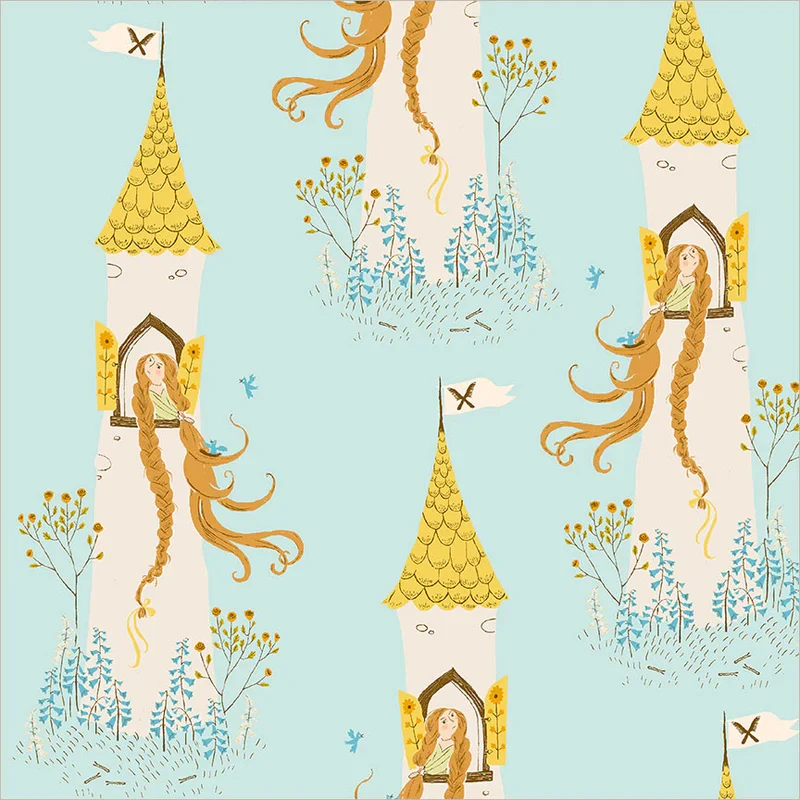 Heather Ross Favorites / Rapunzel / Aqua