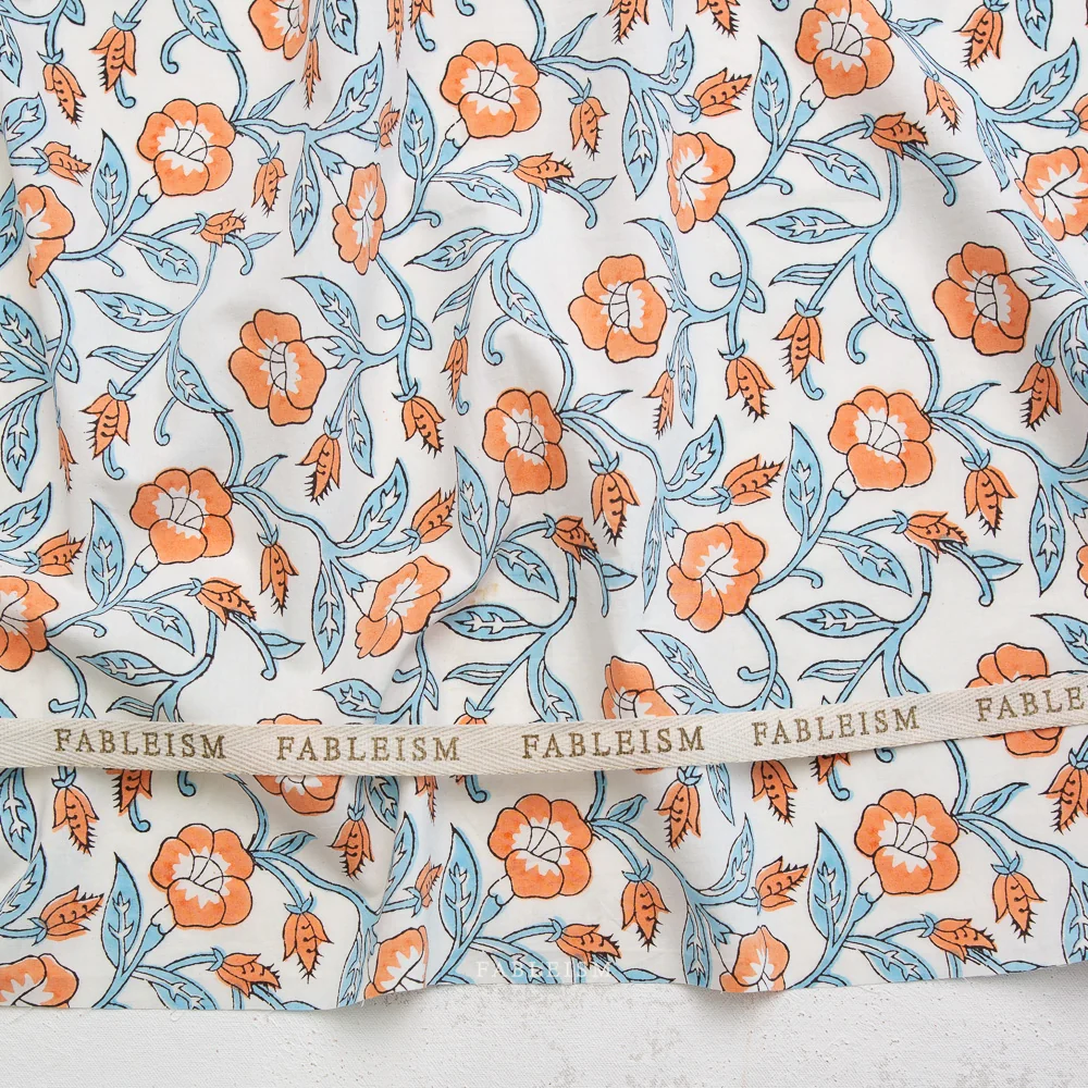 Indian Block Prints: Cottage / Trumpet Vines / Winter