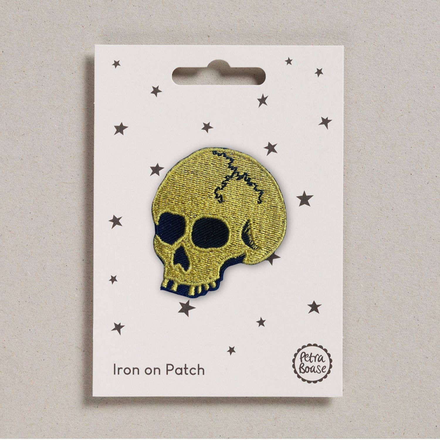 Iron on Patch - Gold Skull