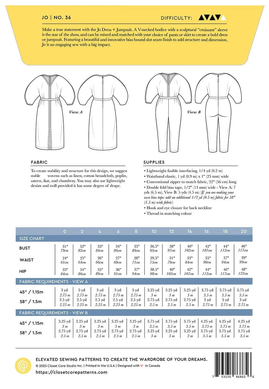 Jo Dress and Jumpsuit / Printed Pattern - Image 2