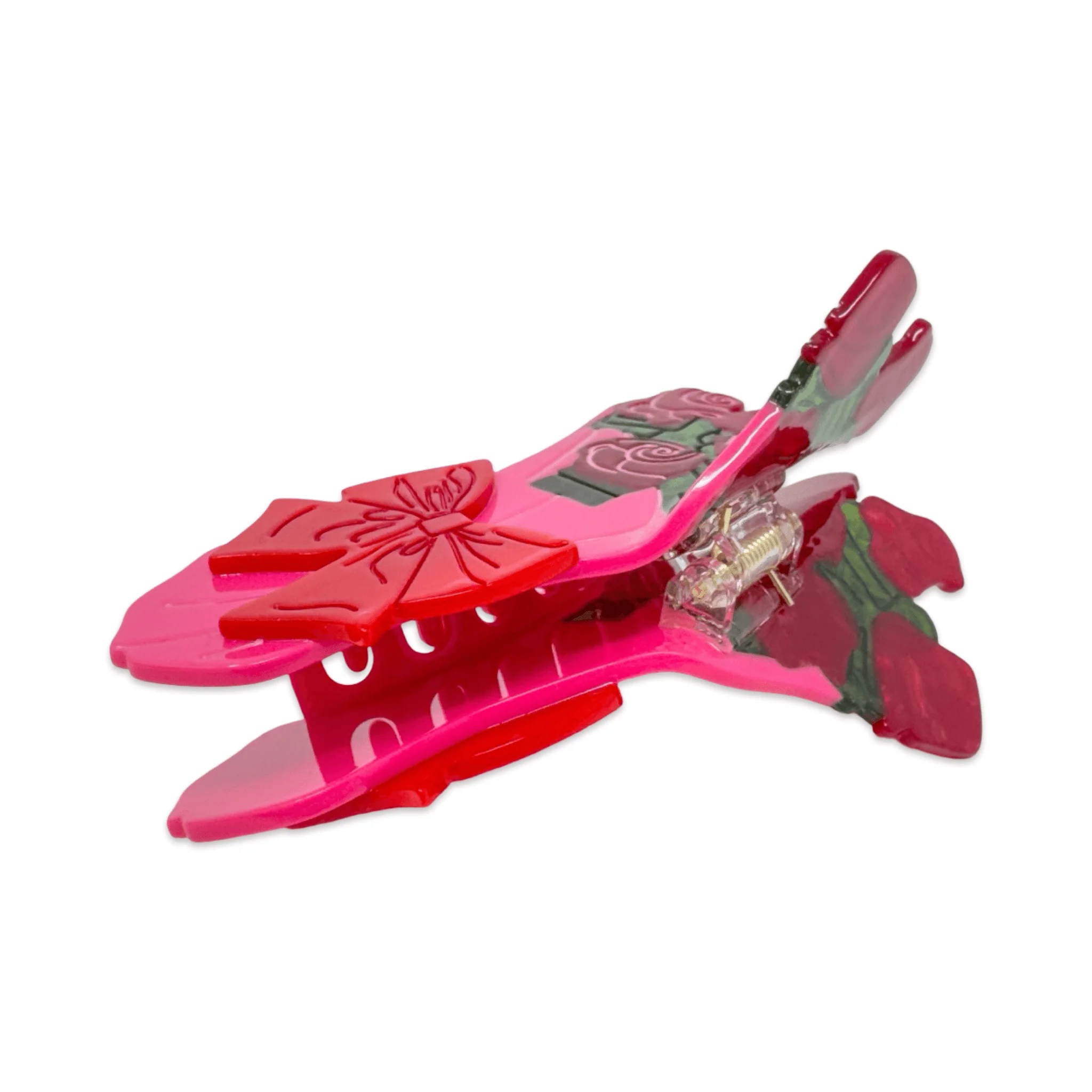Large Gummy Rose Bouquet Hair Claw Clip - Image 3