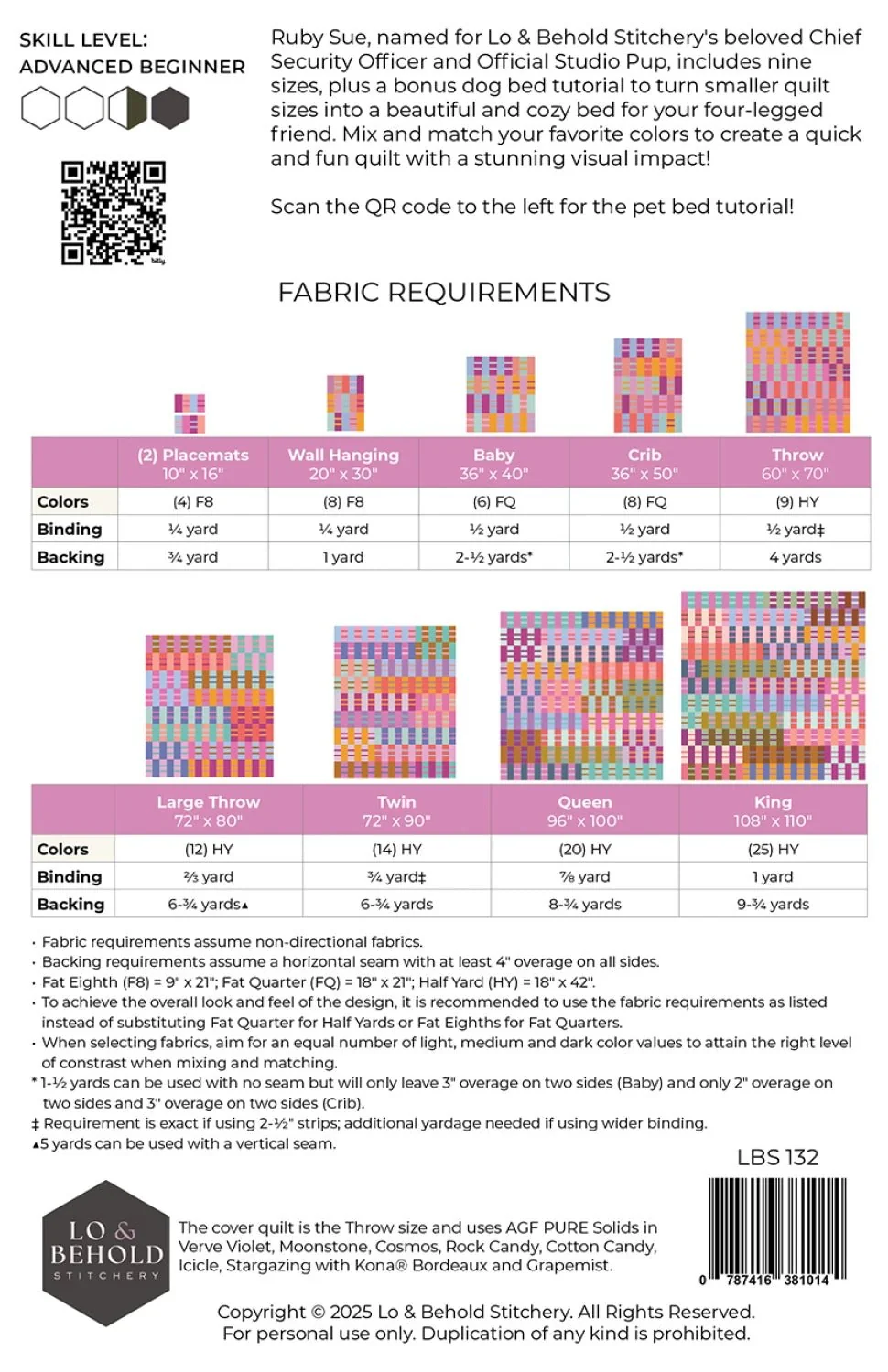 Ruby Sue / Printed Quilt Pattern - Image 2