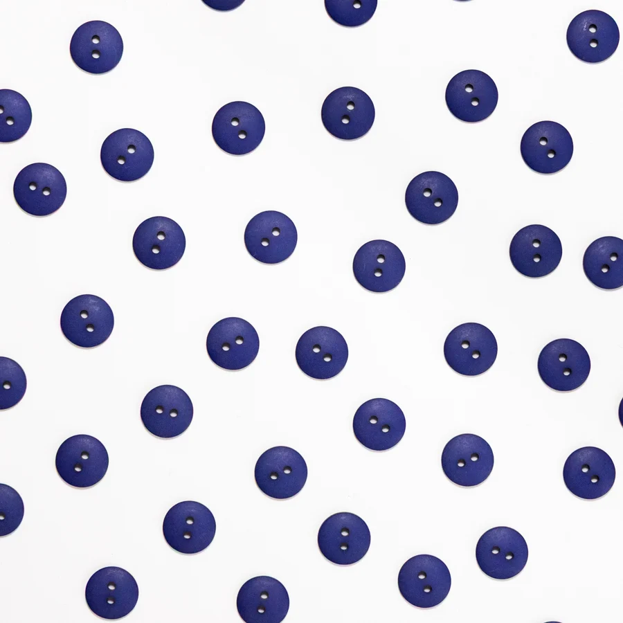 Matte Blue Buttons 9/16"