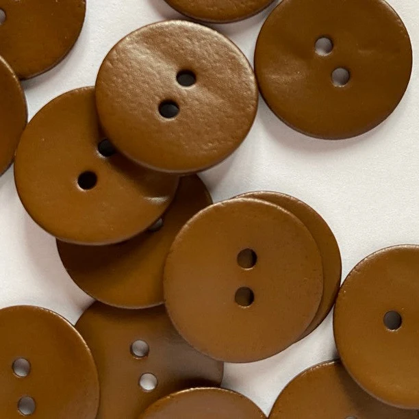 Matte Brown Shell Buttons 11/16"