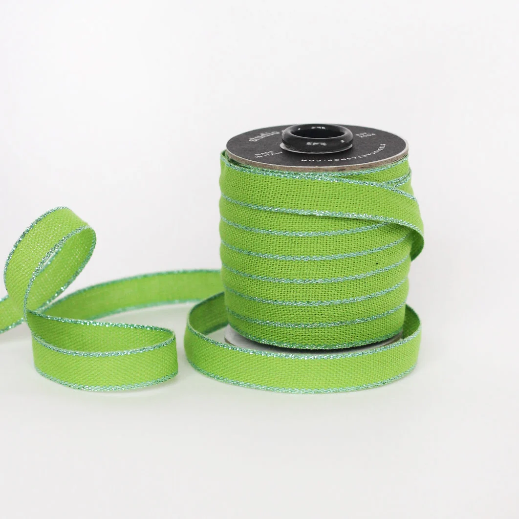 Metallic Drittofilo Ribbon / Kiwi + Aqua