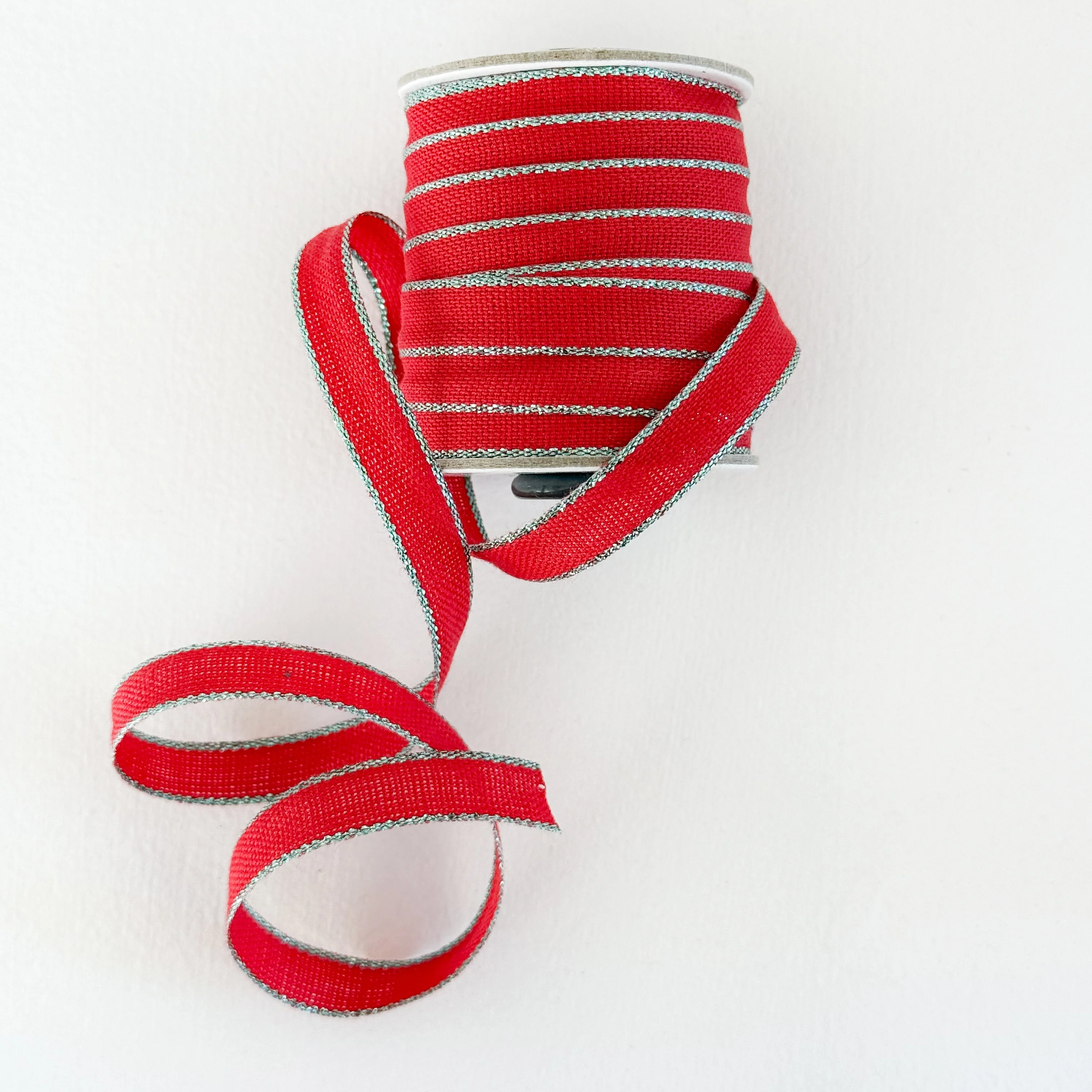 Metallic Drittofilo Ribbon / Red + Aqua