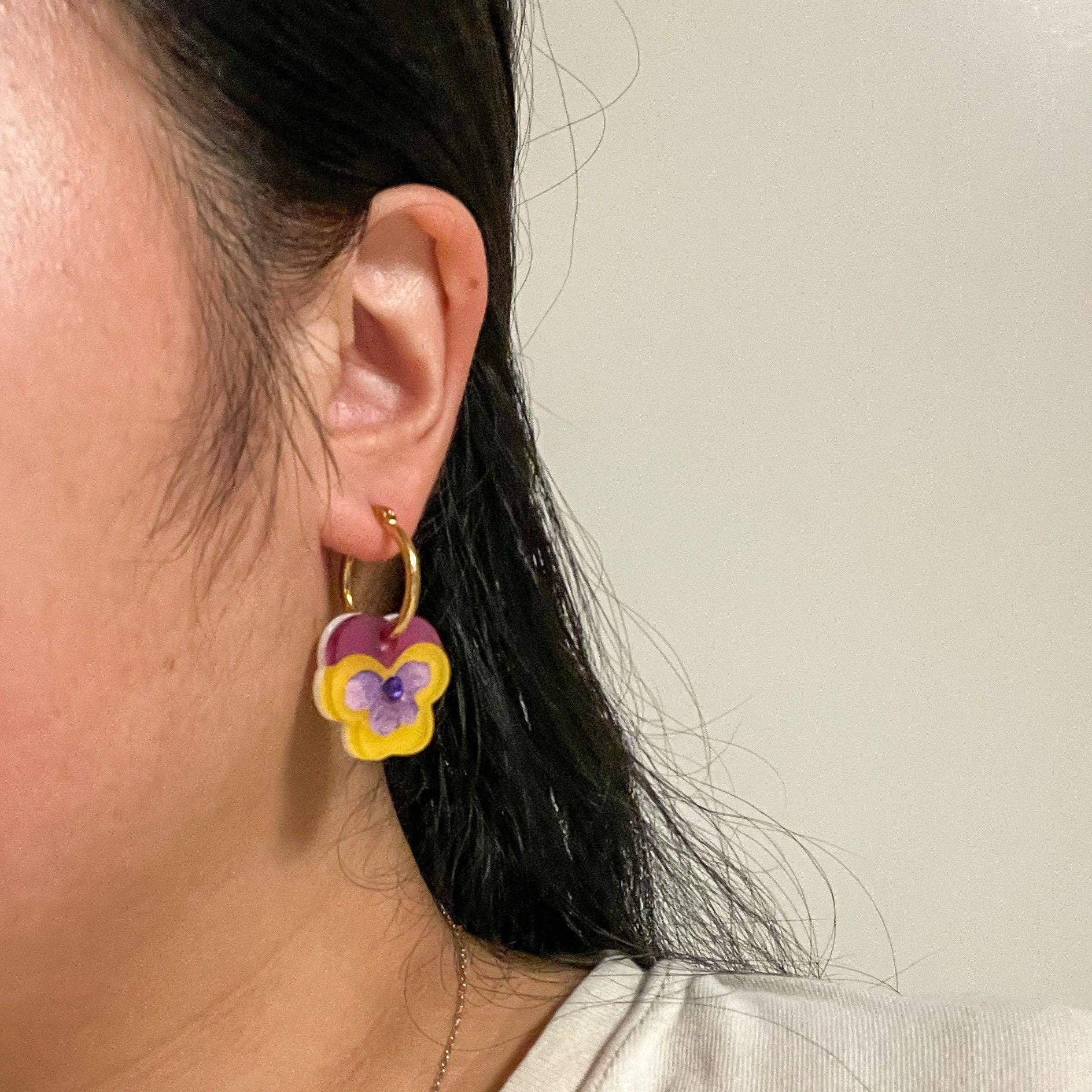 Mini Pansy Dangle / Yellow - Image 2