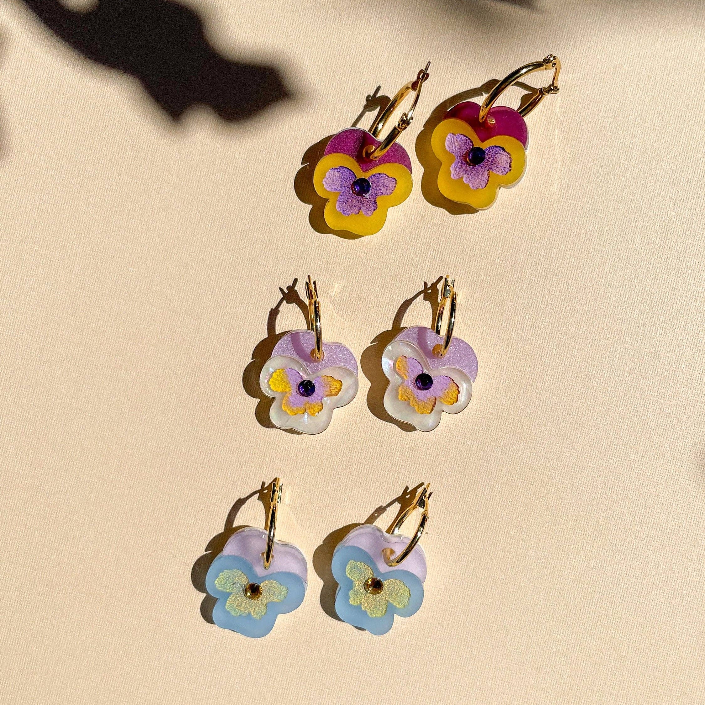Mini Pansy Dangle / Yellow - Image 3