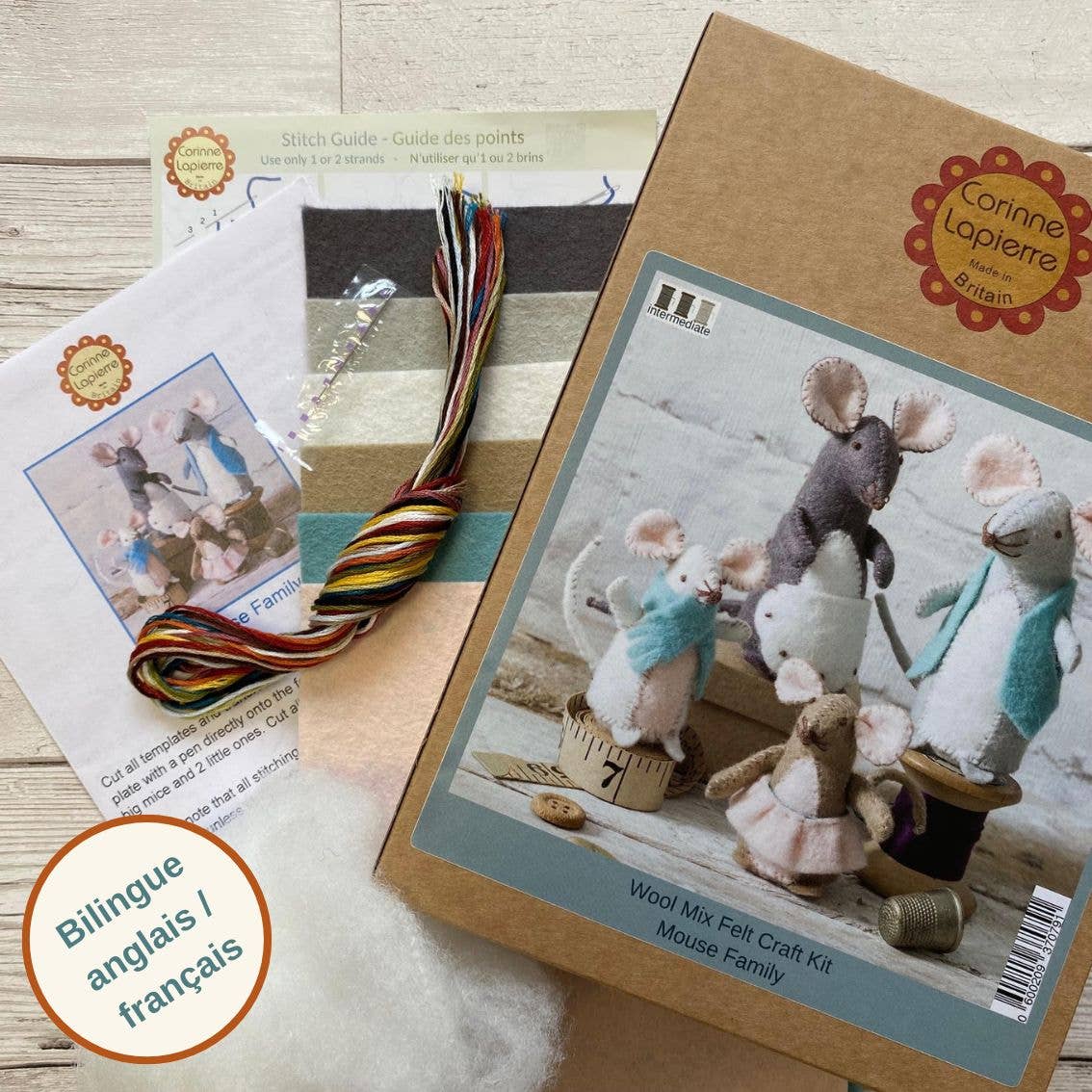 Mouse Family Felt Craft Kit - Image 2
