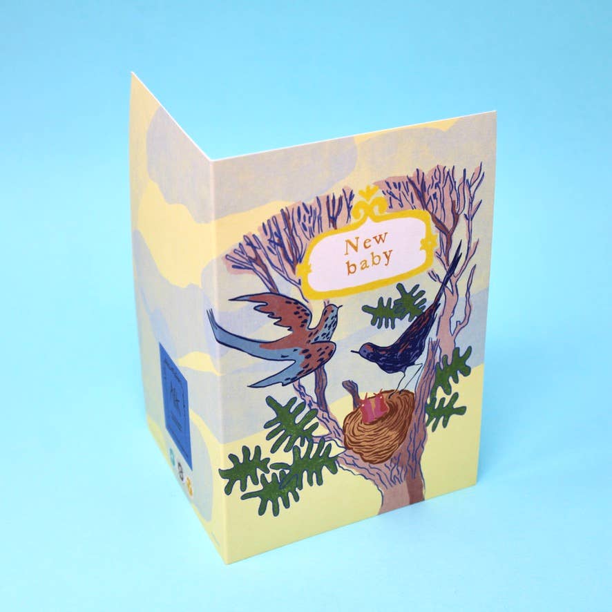 New Baby Bird A6 Greetings Card - Image 2