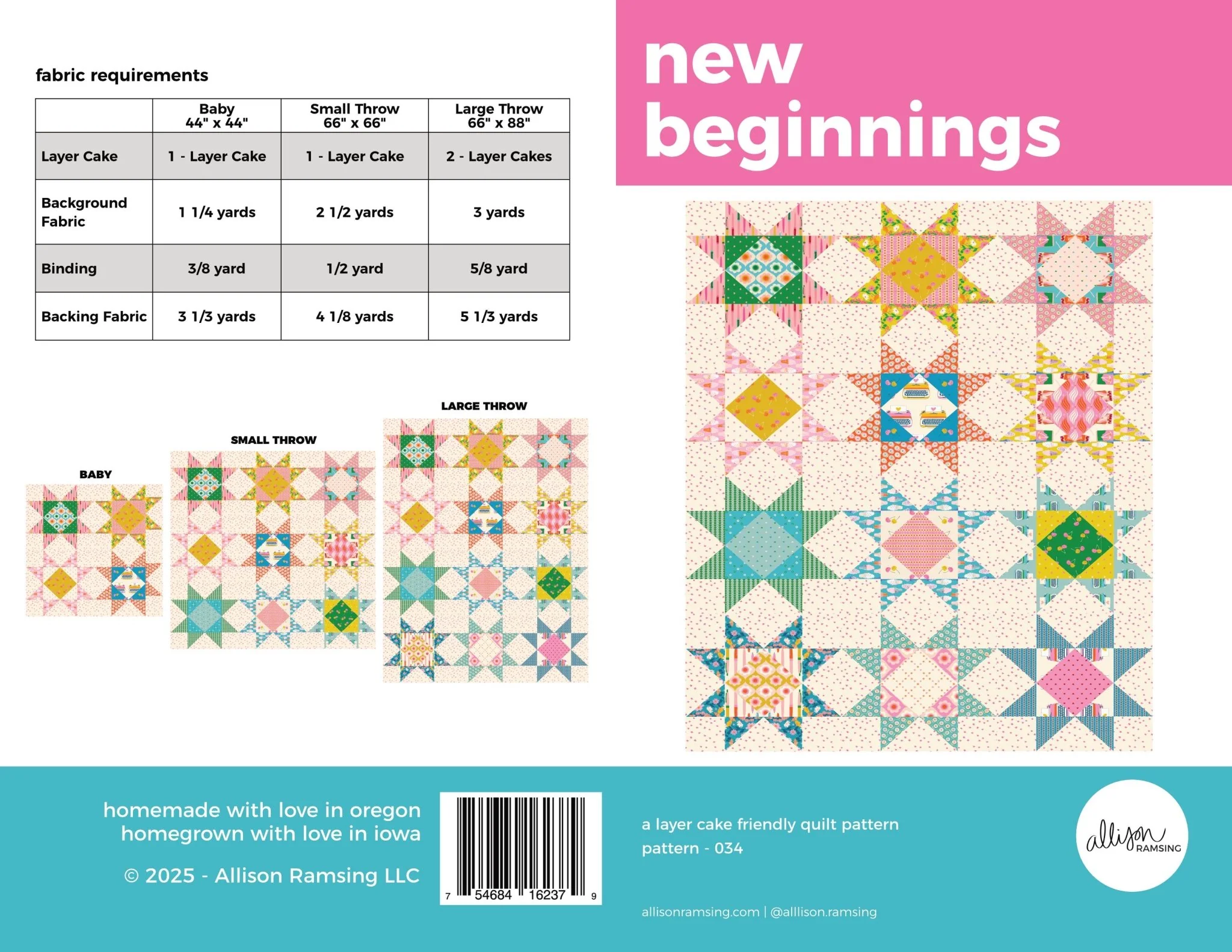 New Beginnings / Printed Quilt Pattern - Image 2