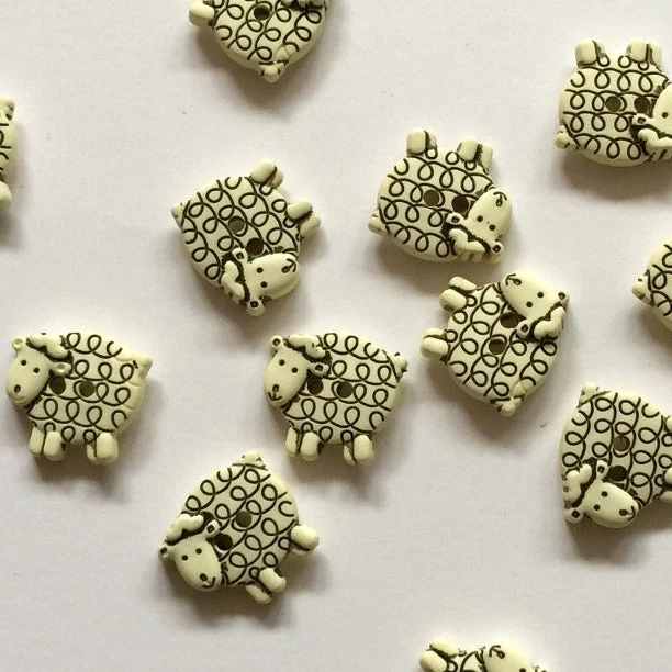 Off-White Sheep Buttons 5/8"