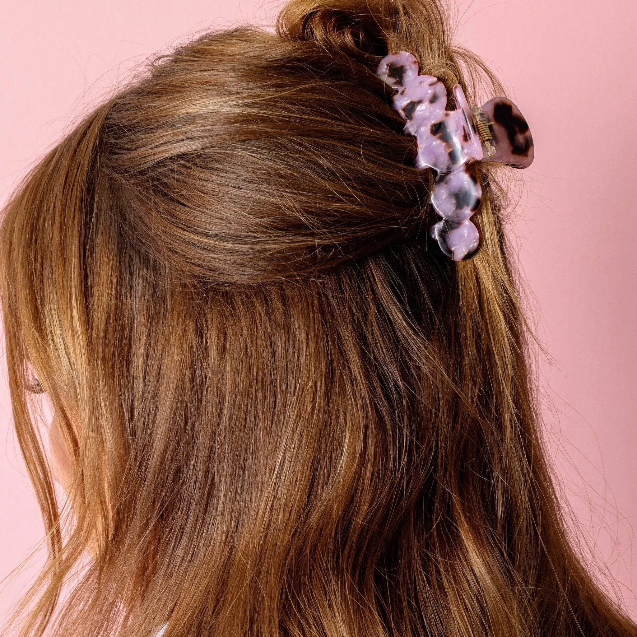 Medium Claw Hair Clip / Pink Tortoise