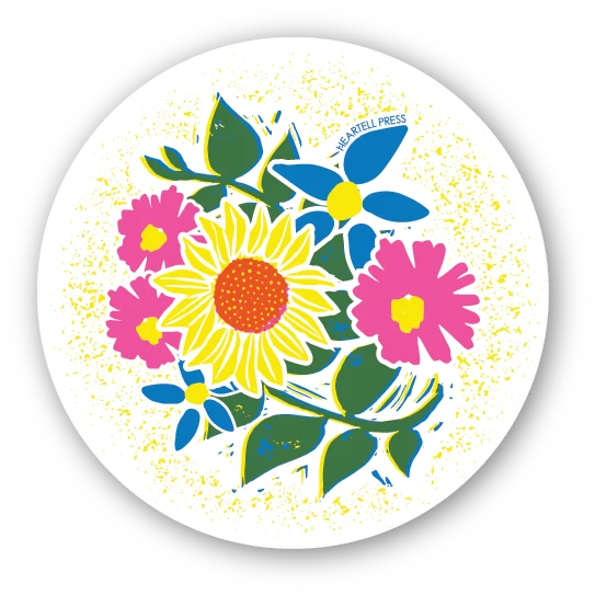 Flowers for All Eco Friendly Die Cut Sticker