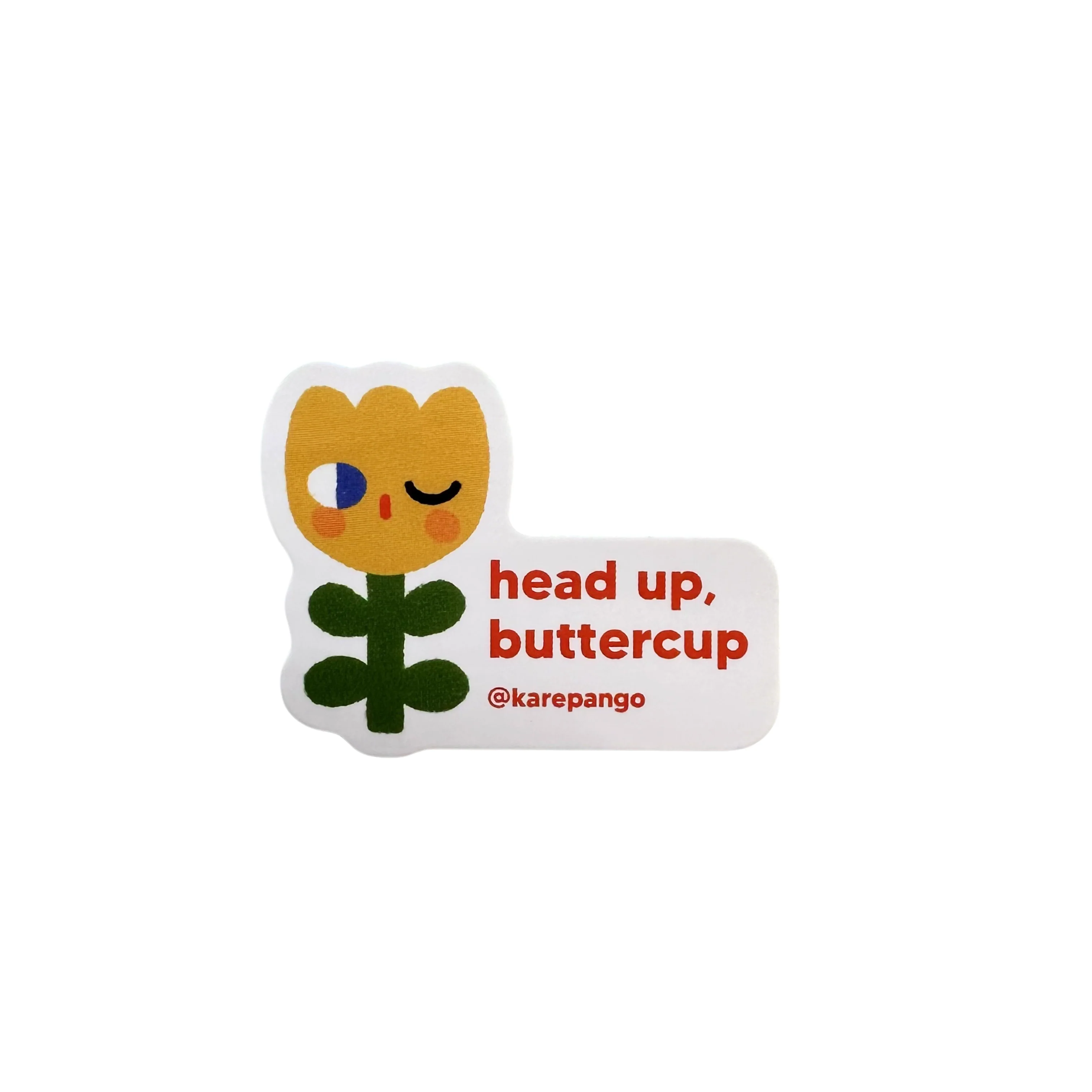 Head Up, Buttercup Die-Cut Sticker