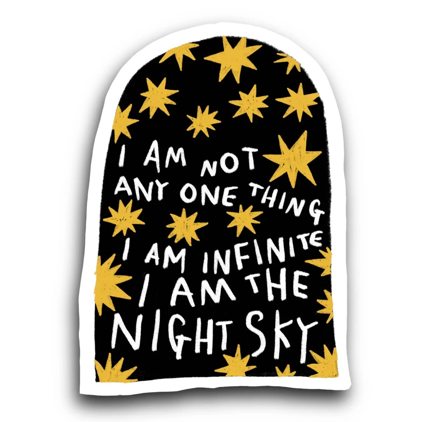 I Am The Night Sky Sticker - Image 2